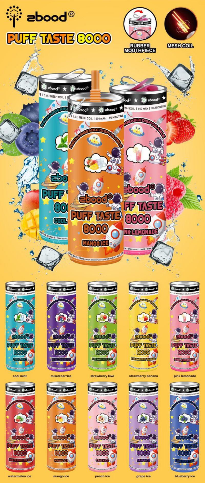 Iget Zbood Taste 8000 Vape Disposables