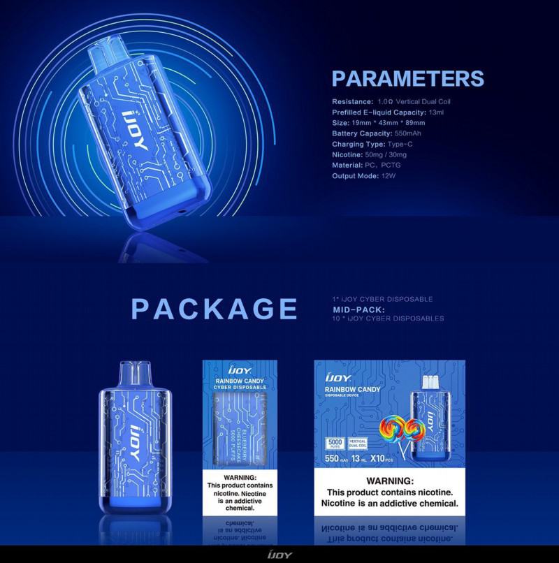 Ijoy Cyber  18 Flavors 5000 Puffs Pen