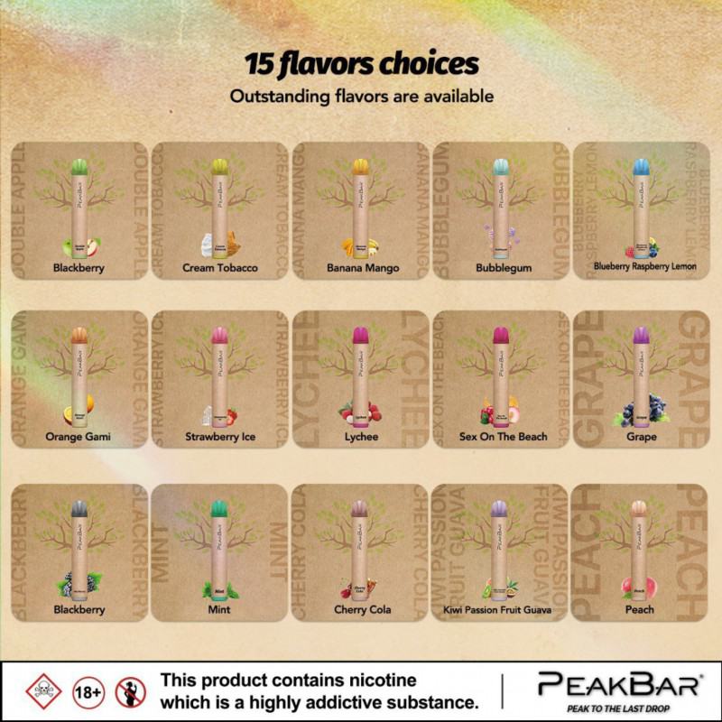 Peak D101 600 Puffs Disposables Vape