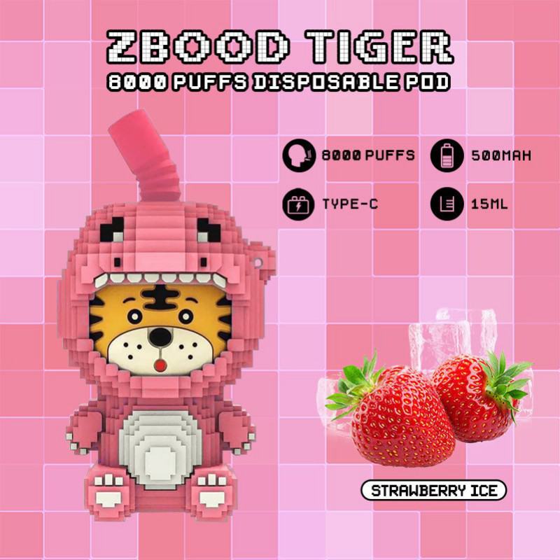 Zbood Disposable Vape Brands Zbood Tiger 8000 Puffs