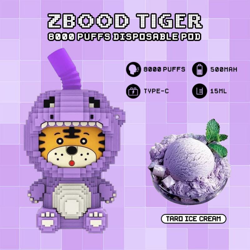Zbood Disposable Vape Brands Zbood Tiger 8000 Puffs