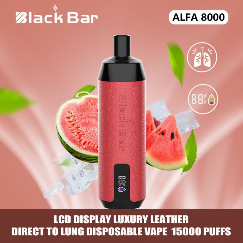 Black & Custom Logo Alfa8000 15000 Puffs Disposable Vape Pod