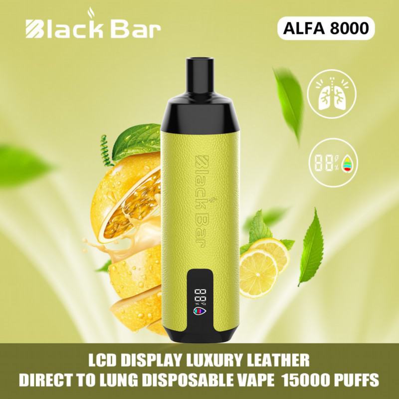 Black & Custom Logo Alfa8000 15000 Puffs Disposable Vape Pod