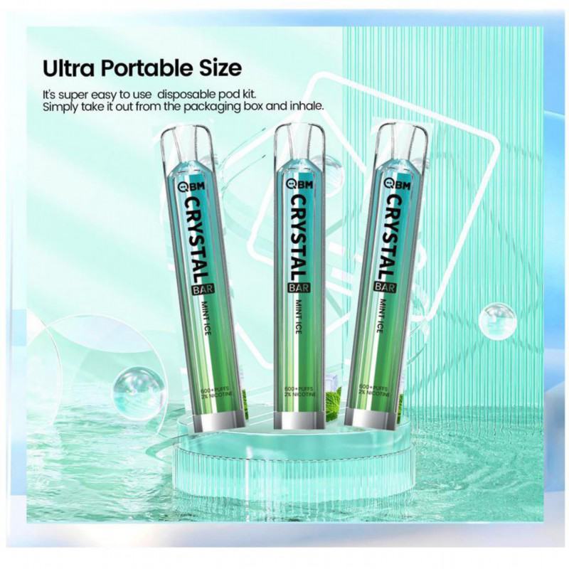QBM Crystal 600 About 600 Puffs Vape Big Puff Pens Plus