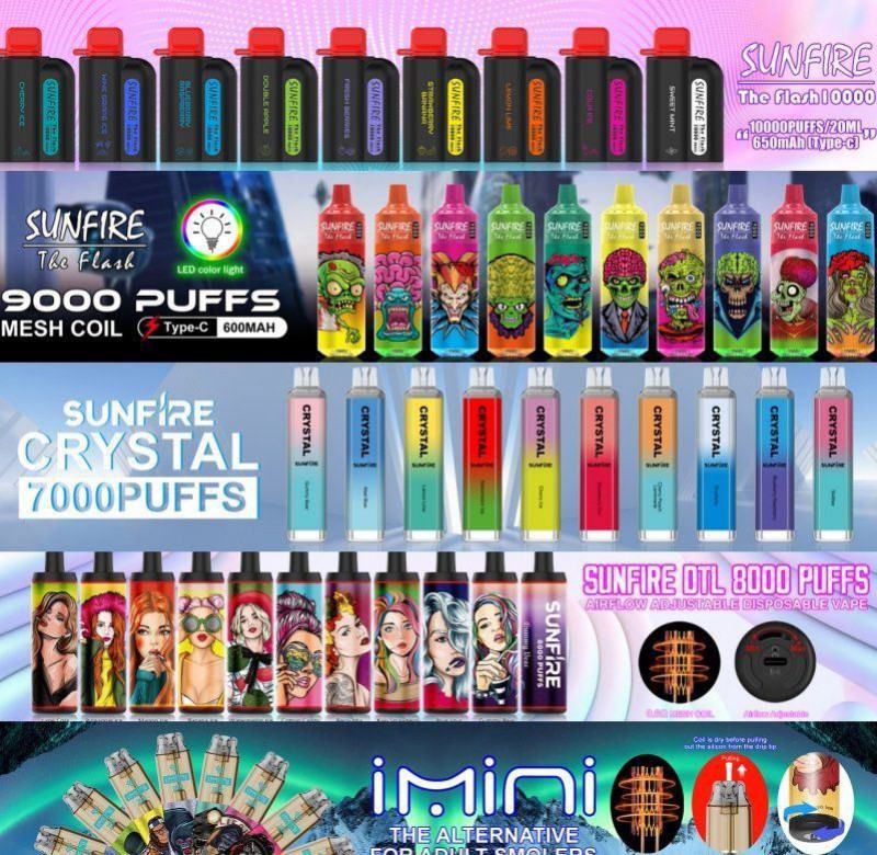 Disposable Sunfire 9000 Puffs E-cigarette Nicotine