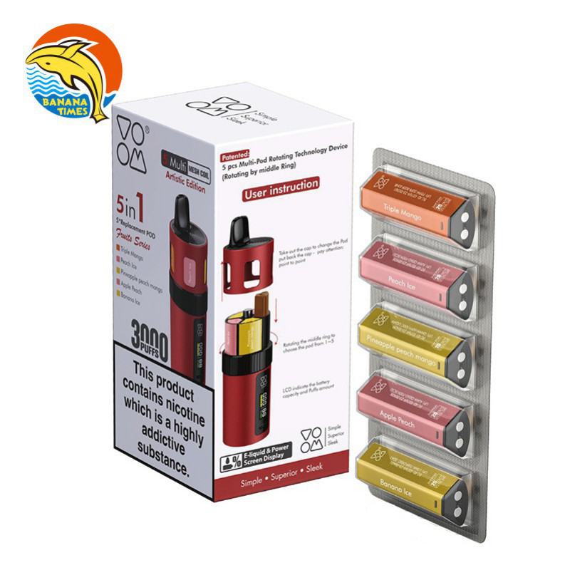 BANANATIMES Disposable Vape Brands Voom 5 Multi - Tpd 3000 Puffs