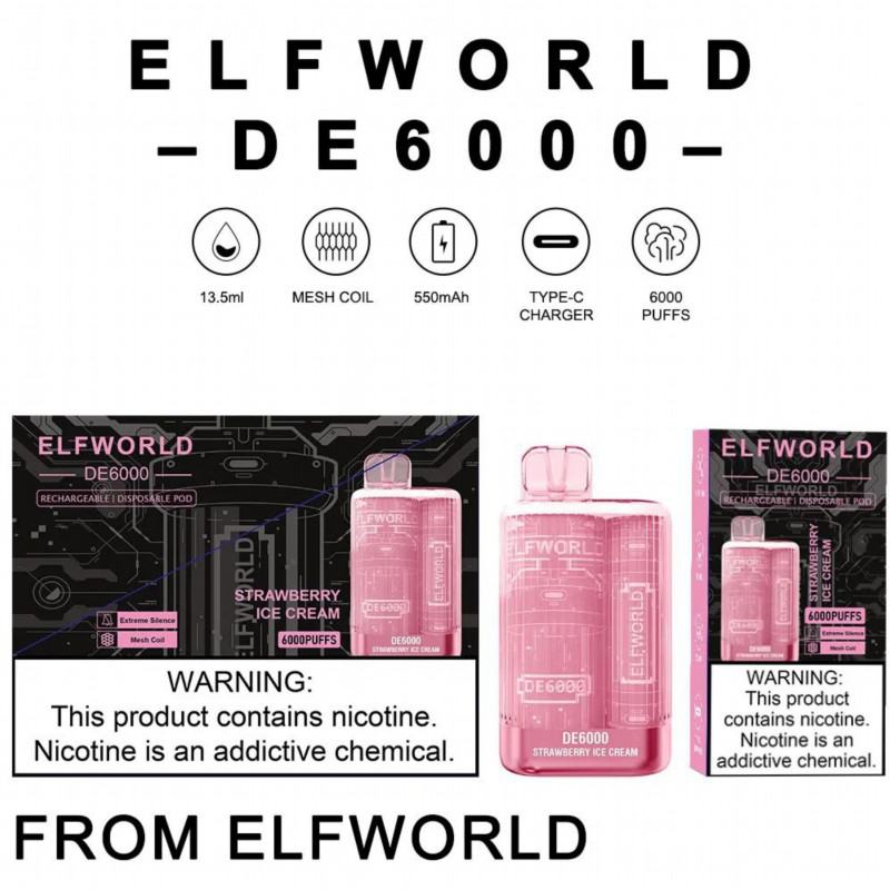 Elfworld 6000 Puffs Brands Disposable Vape