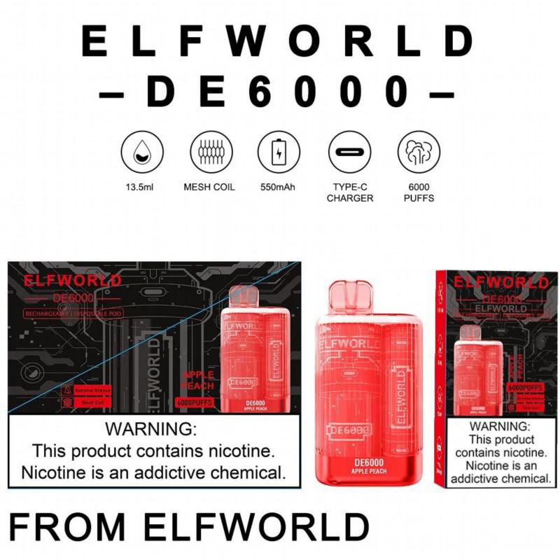 Elfworld 6000 Puffs Brands Disposable Vape