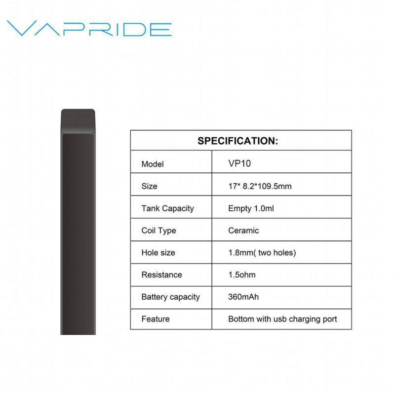 Smok Puff Vp10 Pod System Disposable E-cigarette