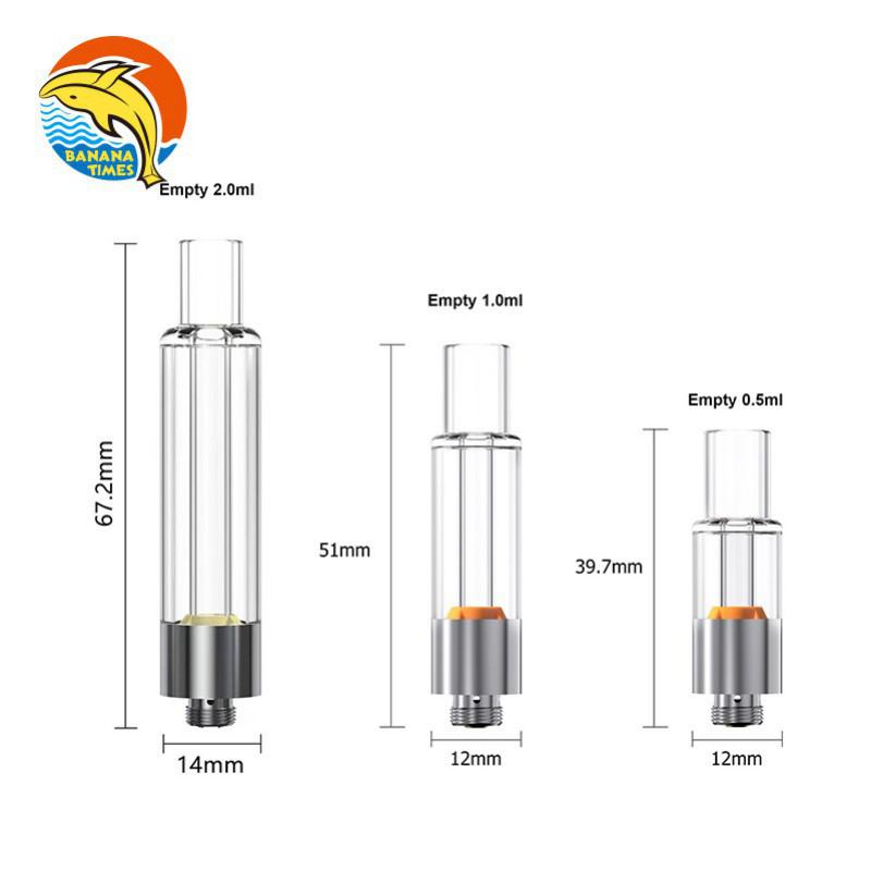 Banana Times plain cartridge Ag02 Glass Cartridge Disposable Vape Device