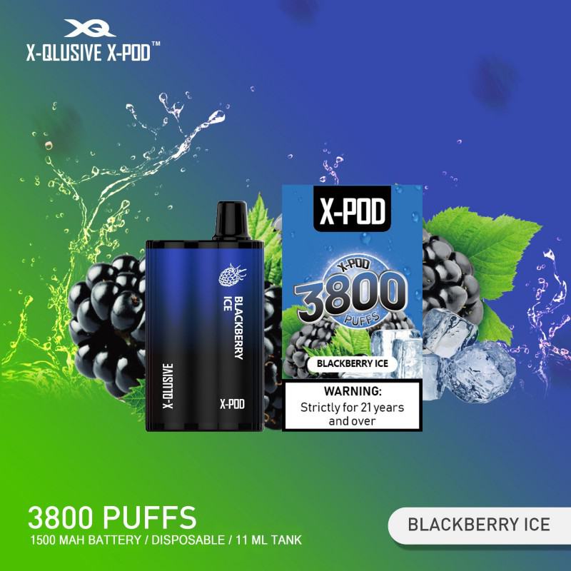 X-Q Pod X-qlusive X-pod 3800 Disposable Vape Bars