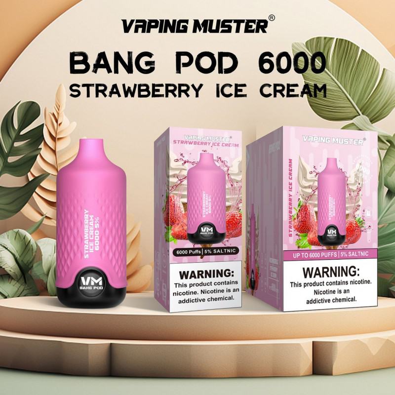 Disposable Bang E-cigarette Vmpod 6000 Puffs Nicotine