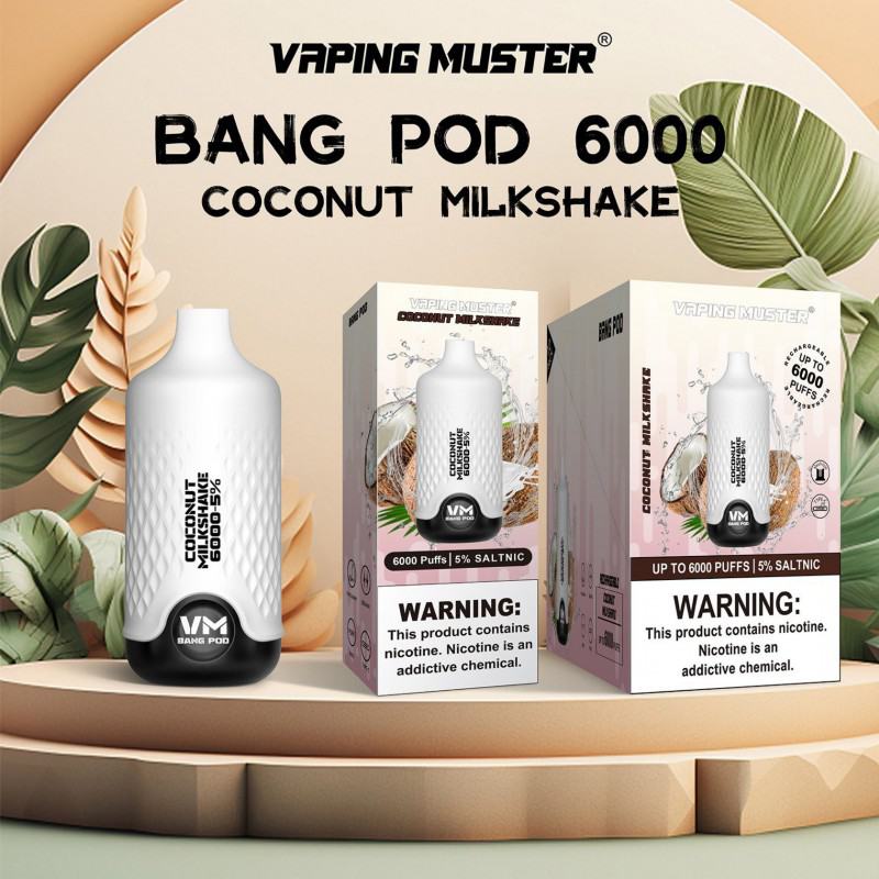 Disposable Bang E-cigarette Vmpod 6000 Puffs Nicotine