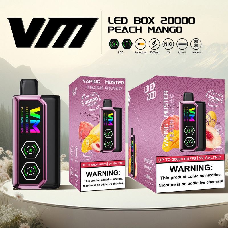 Vaping Muster Bar Vmledbox20000 Hits Vape Puffs
