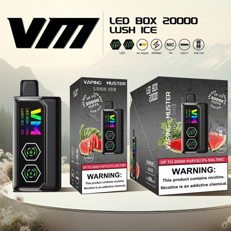 Vaping Muster Bar Vmledbox20000 Hits Vape Puffs