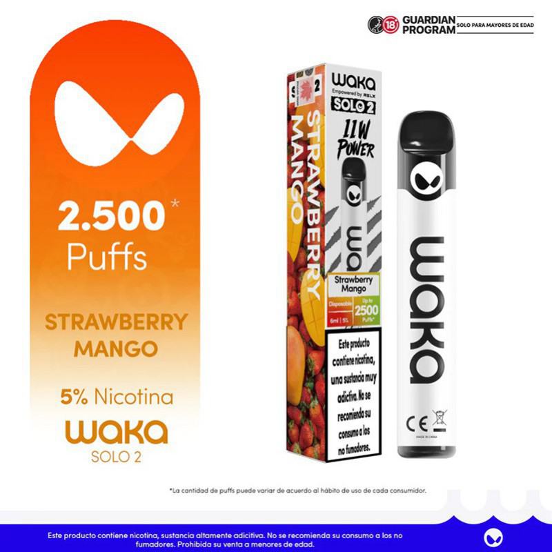 Lost Waka Solo2 2500 Puffs Vape Disposables