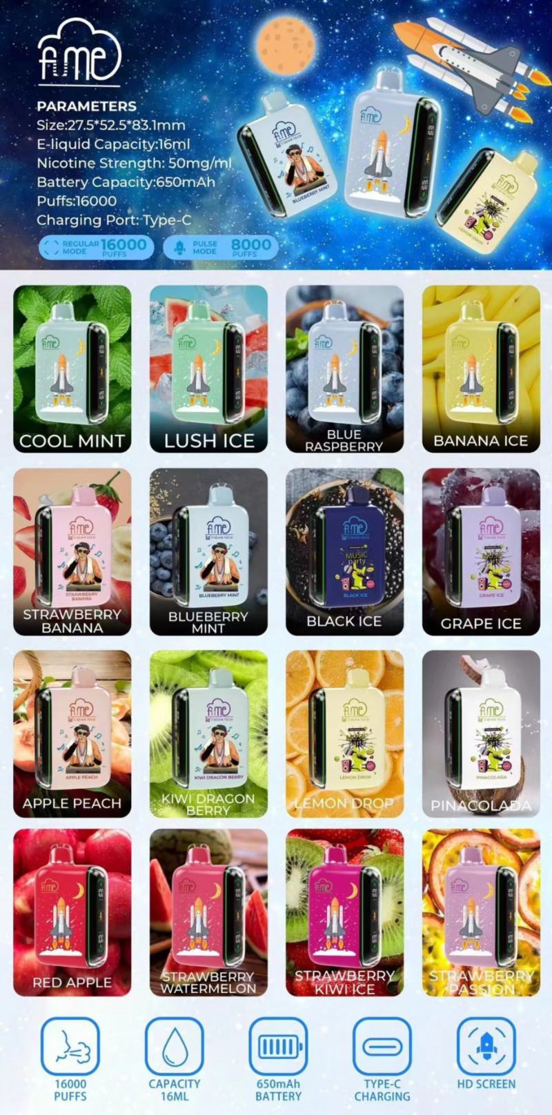 Fume Disposable Vape 8000/16000 Brands