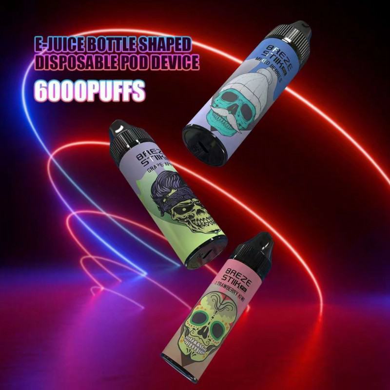 Breze Bars Stiik Fit 6000 Puffs Hits Vape Puffs