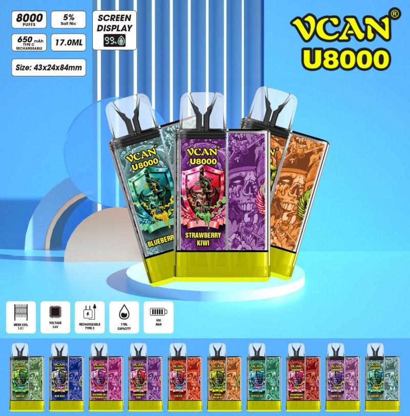 Vcan Pen Vcan U 8000 Puffs Disposable Vape