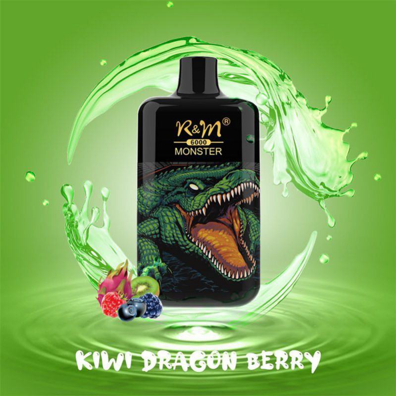 Disposable AIM Vapes R&m Monster 6k 12 Flavors 9000 Puffs