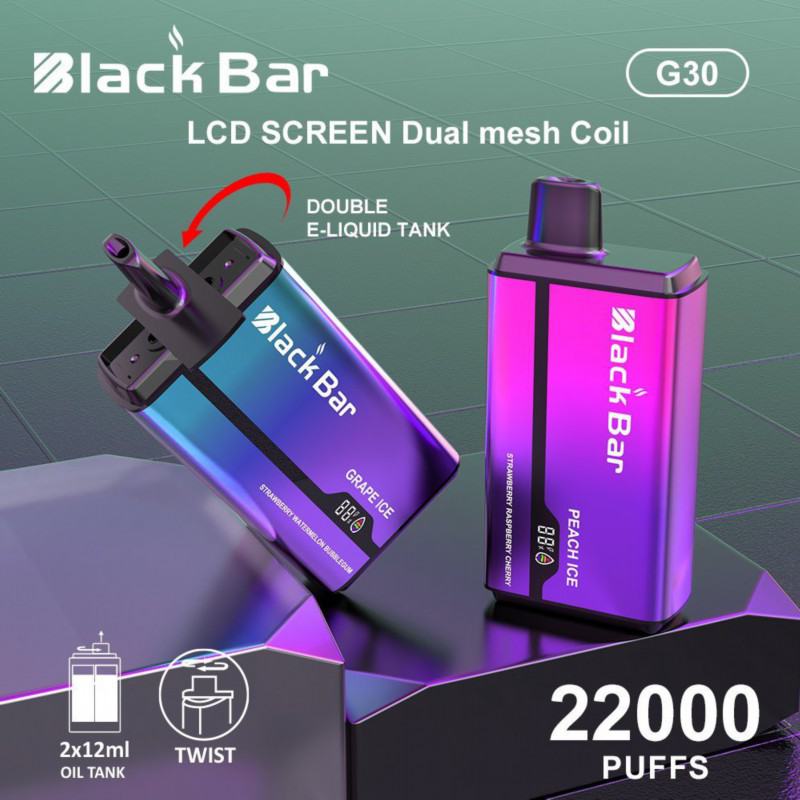 Black & Support Customization G30 22000 Puffs Disposable E-cigarette