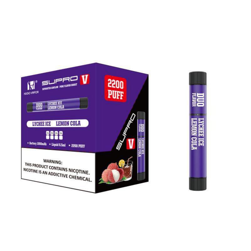 Smooth Hit Disposable Vape Hugo Hugo Vapor Duo Flavor 2200 Puffs