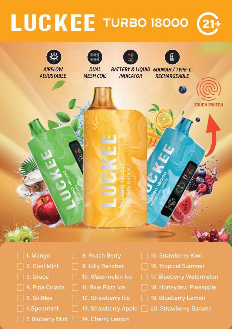luckee Pens Turbo (785) 18000 Puffs