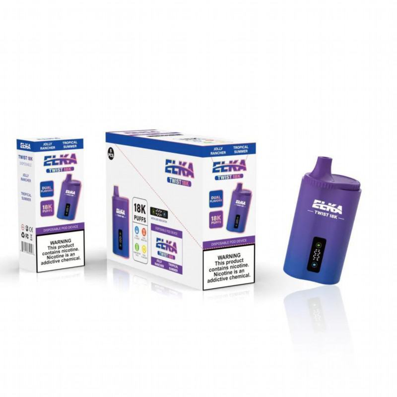 zbood Plus Elka Twist 18000 3in130k30ml36ml4flavours Puffs