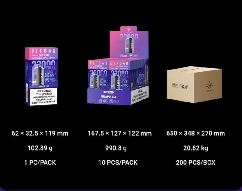 Puff Elf Gh 23000 Puffs Electronic Cigarette