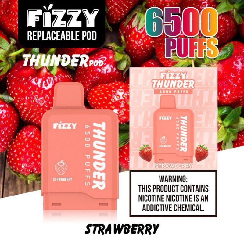 Disposable fizzy Vapes Thunder 6500 Puffs