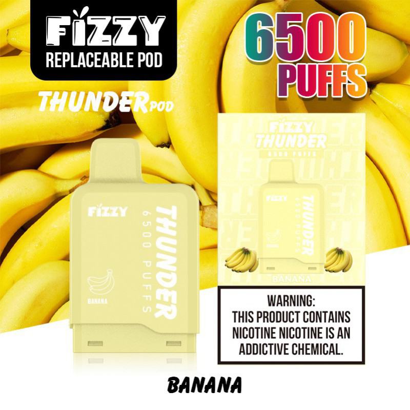 Disposable fizzy Vapes Thunder 6500 Puffs