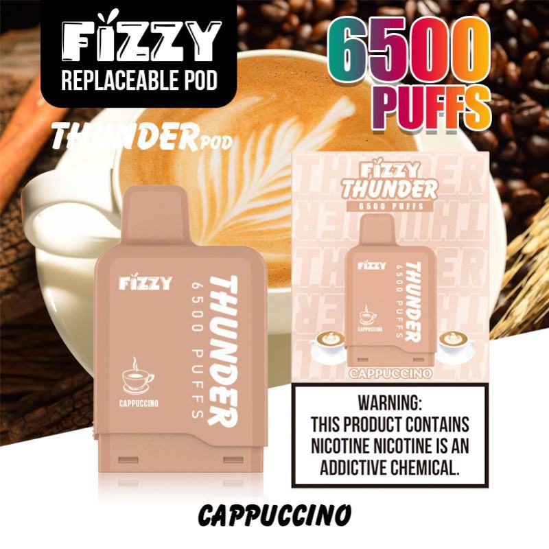Disposable fizzy Vapes Thunder 6500 Puffs