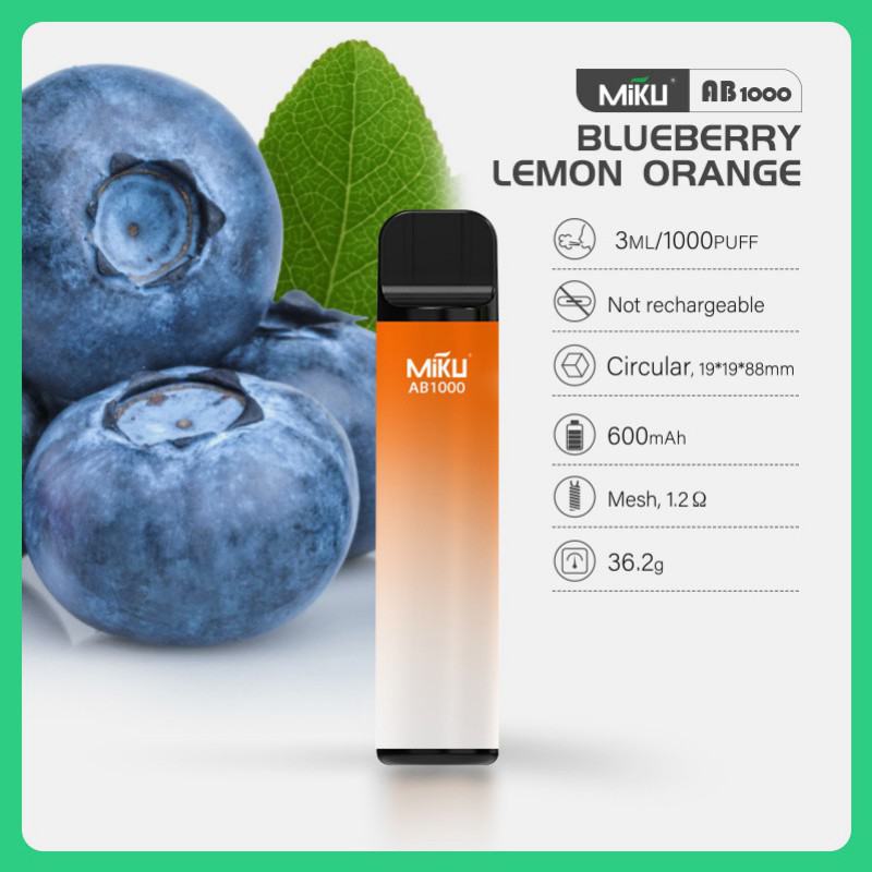 Miku Bar Ab1000245 Hits Vape Puffs