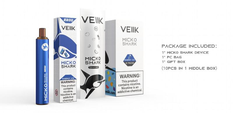 Puff Veiik Micko Shark 2200 Around2200 Puffs Disposable E-cigarette