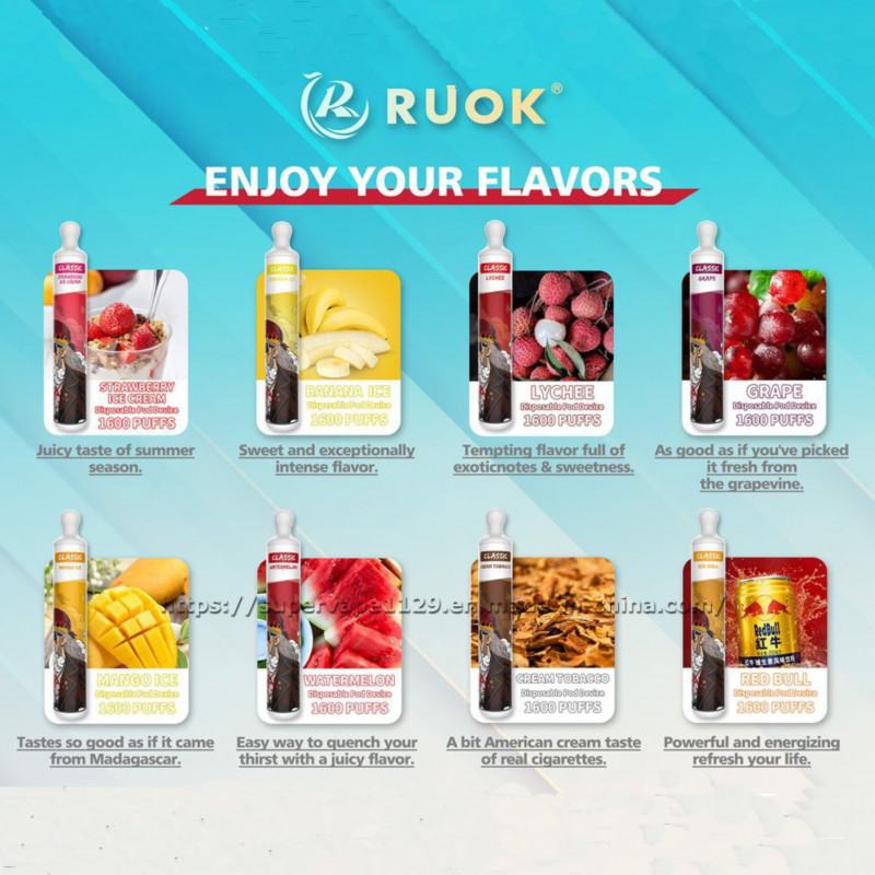 Big Puff Pens Plus RUOK CLASSIC Ruok Classic 1600 Disposable Vape