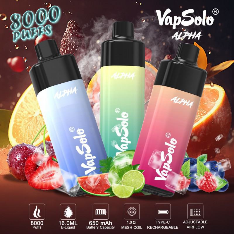 Vapsolo Pens Alpha 8000 Puffs Disposable Vape
