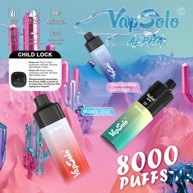 Vapsolo Pens Alpha 8000 Puffs Disposable Vape