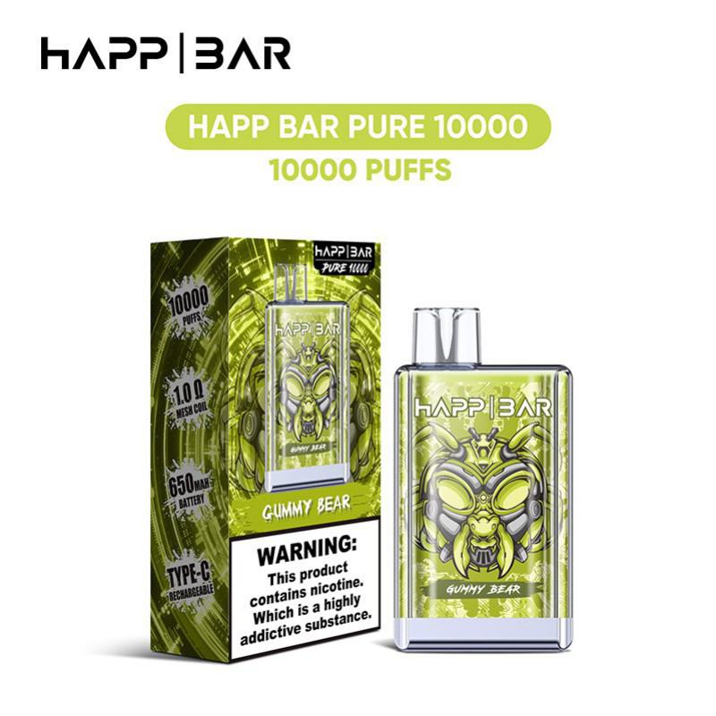 Customized Happ Pure 6000 Mesh Coil 10000 Puffs Vape Disposable