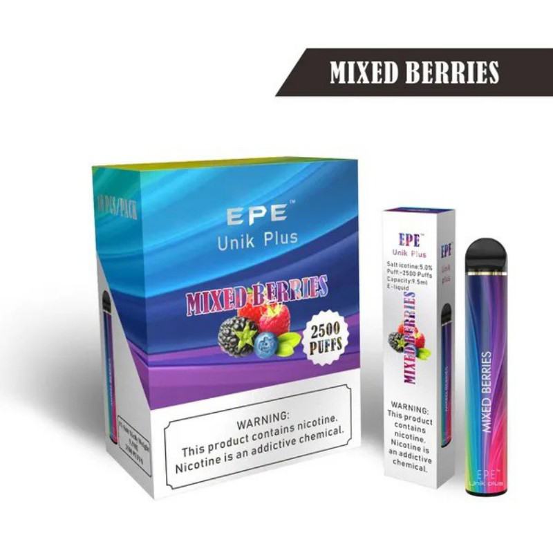 EPE Epe Unik Plus 2500 2500meshcoil Puffs Disposable Vape Pen