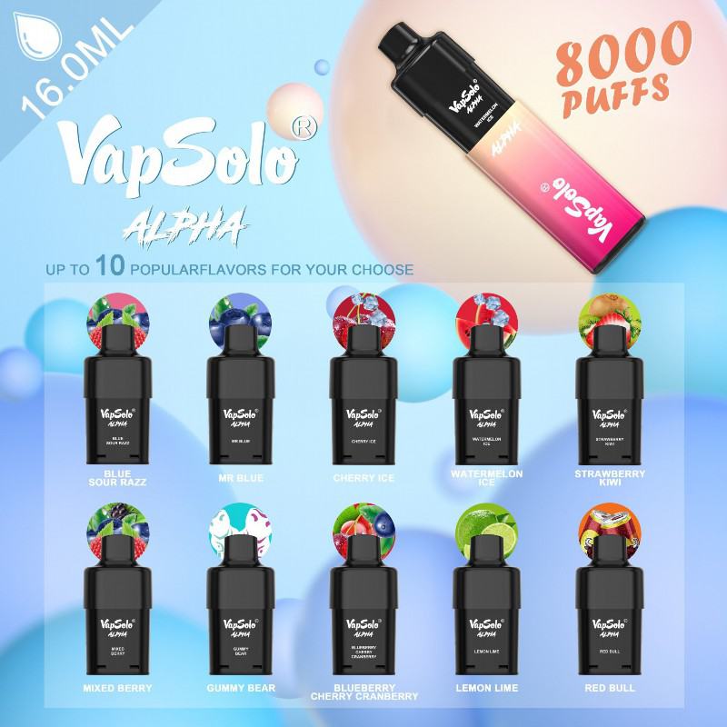 VapSolo Alpha 8000 Puffs Disposable Vape Brands