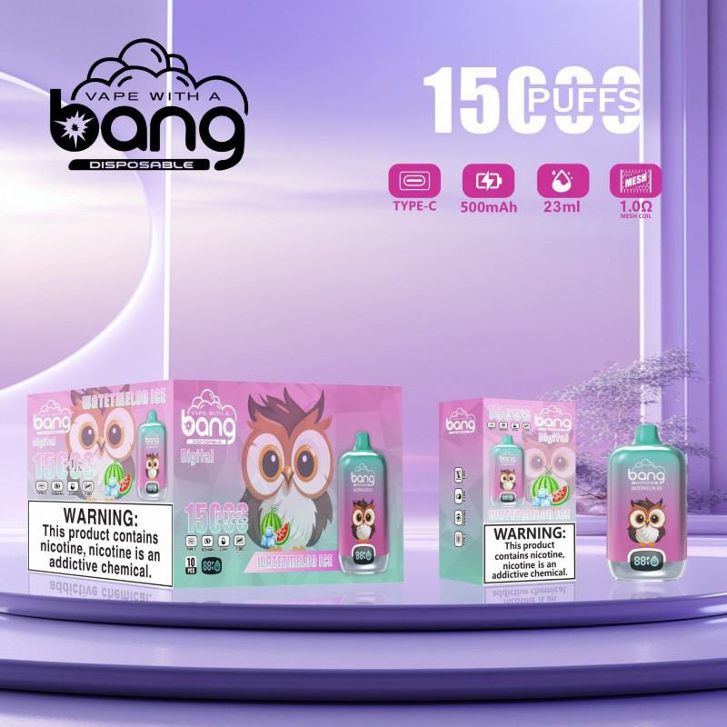Disposable Bang Digital 15000 Wholesaleivape Puffs E-cigarette Nicotine