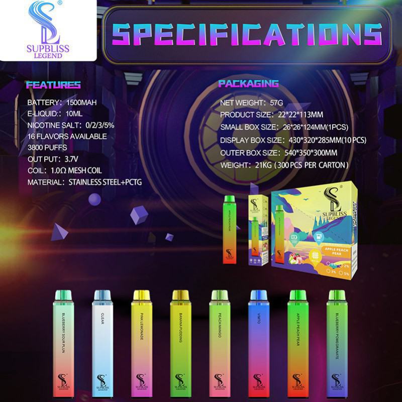 Baish Bar Vape Supbliss Legend 3500