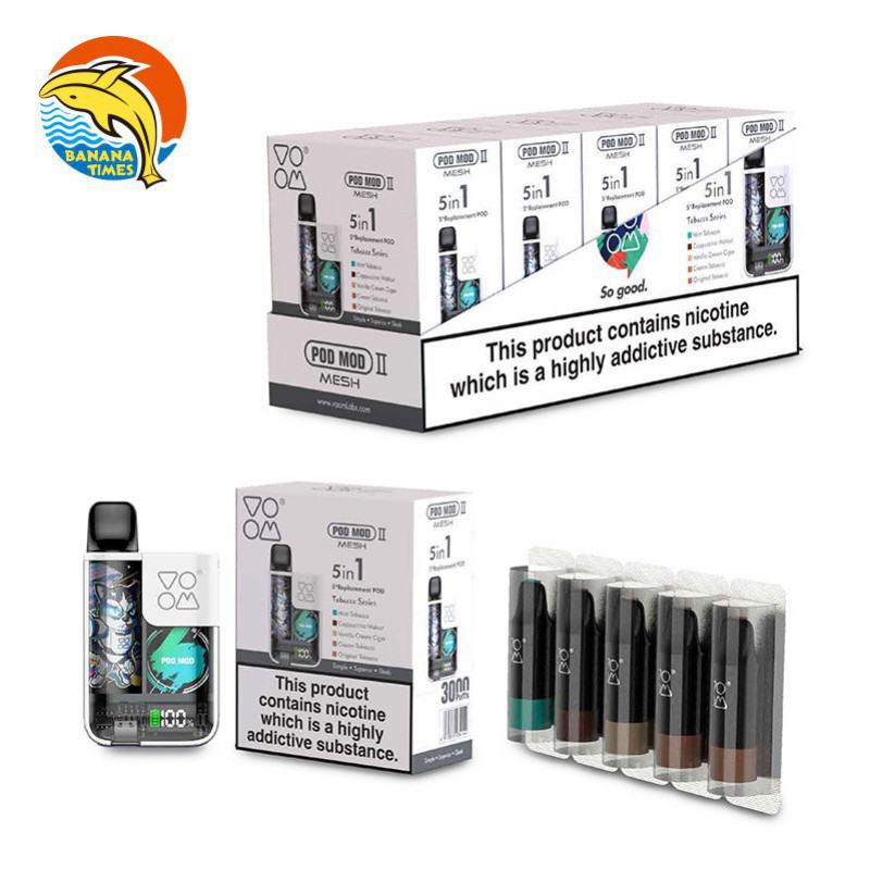 Disposable BANANATIMES/Custom Vape Voom Pod Mod - 2400 Pod Kit 3000 Puffs