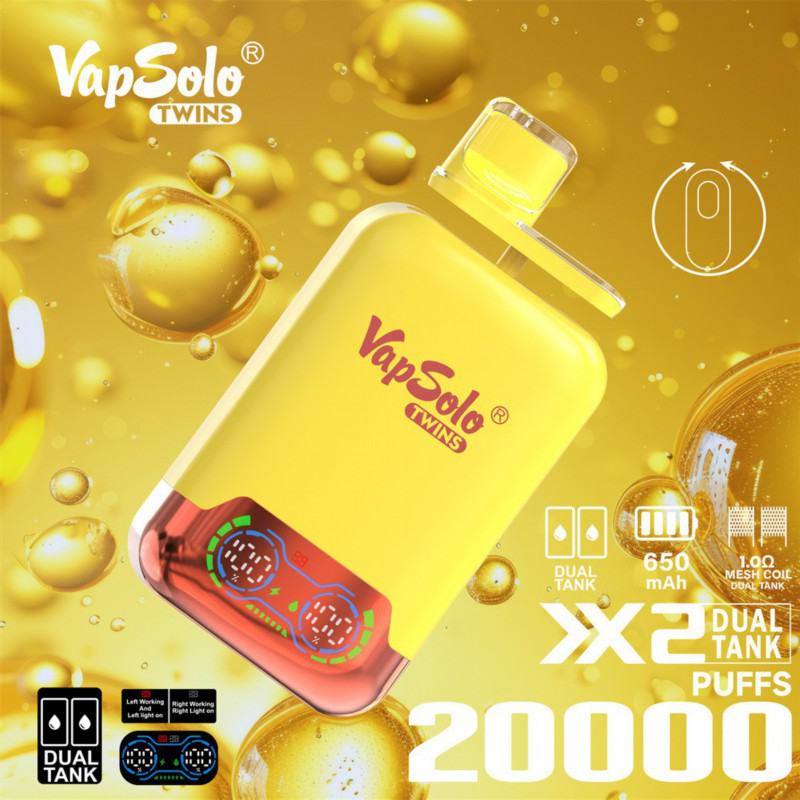 Disposable Vapsolo Twins 20000 Puffs E-cigarette Nicotine