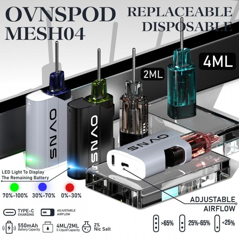  Ovns Pod Mesh02 600 Puffs Electronic Cigarette