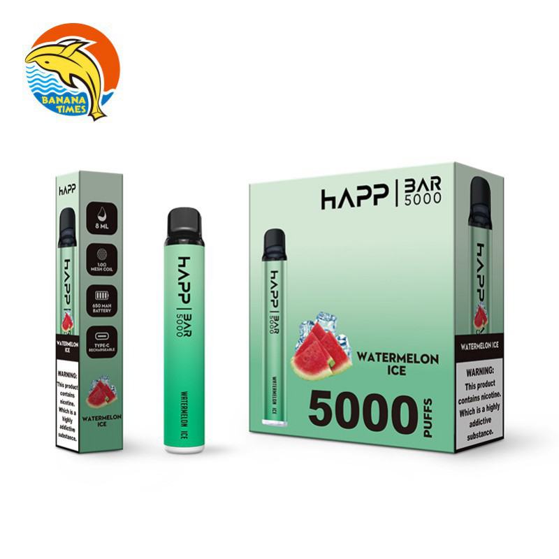 Disposable BANANATIMES/Custom Happ -  Ecig 5000 Puffs Vape