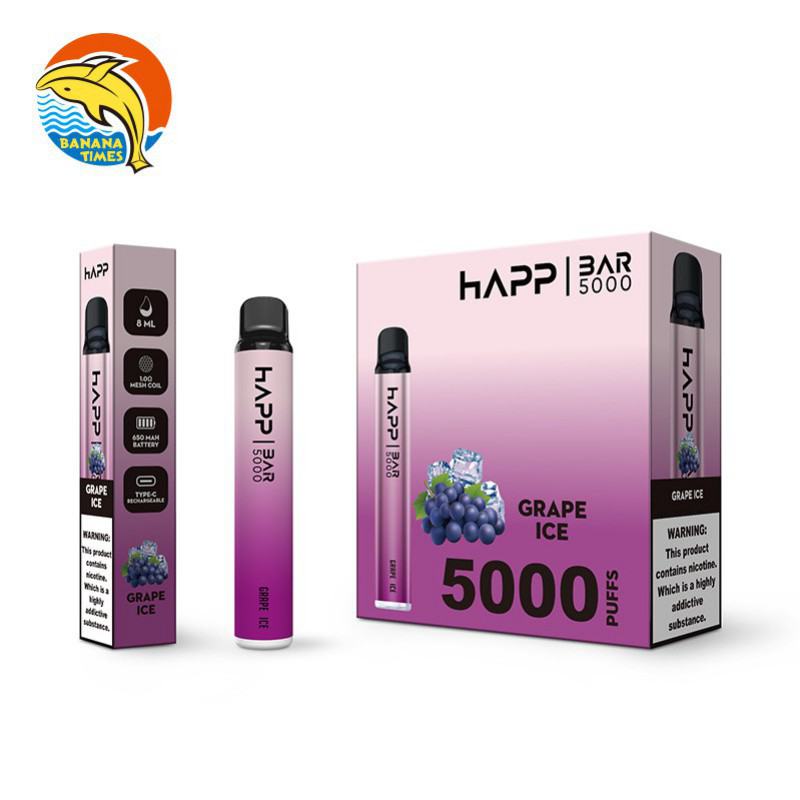 Disposable BANANATIMES/Custom Happ -  Ecig 5000 Puffs Vape