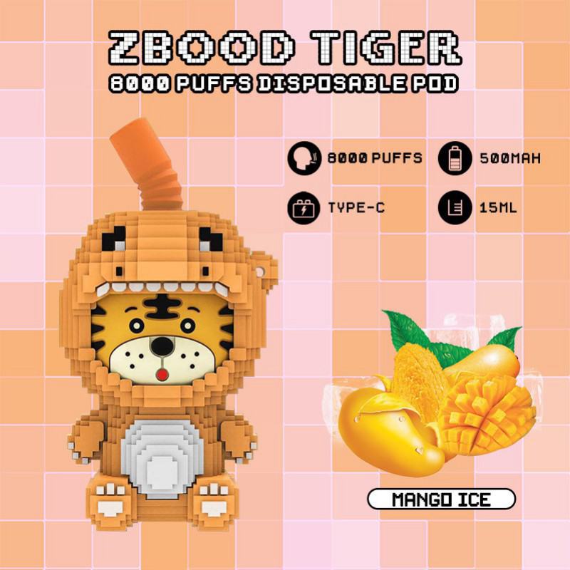 AIM Zbood Tiger 10 Flavors 8000 Puffs Vape Pen
