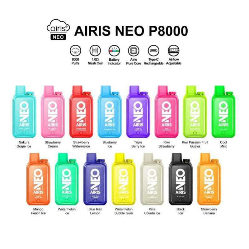 Puff Airis Airis Neo P 8000 Puffs Disposable E-cigarette