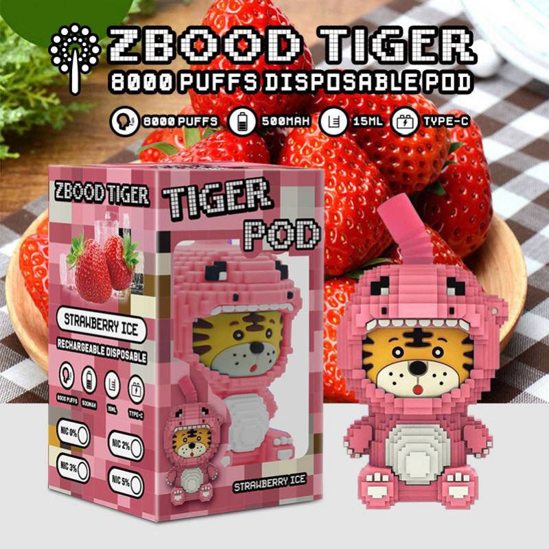 R & M Zbood Tiger 8000 Puffs Original